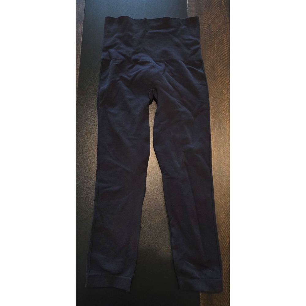Spanx Crop Pull On Tight Leggings Stretch Pants Solid‎ Black sz Small S